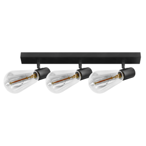 RIO SP 3, wall and ceiling light, E27 max. 3x60W, IP20, black